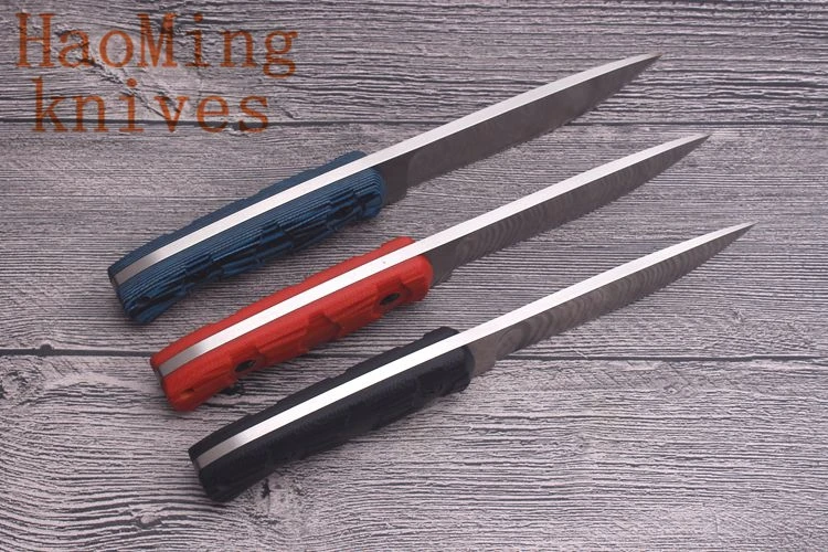 Practical defensive tactics camping fixed knife portable outdoor survival hunting rescue G10 Knives D2 steel K sheath EDC tools |