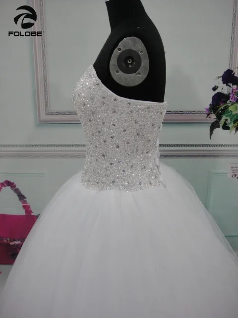 Vestidos De Noiva princesa наличии белый/слоновой кости без бретелек Бисер блестками