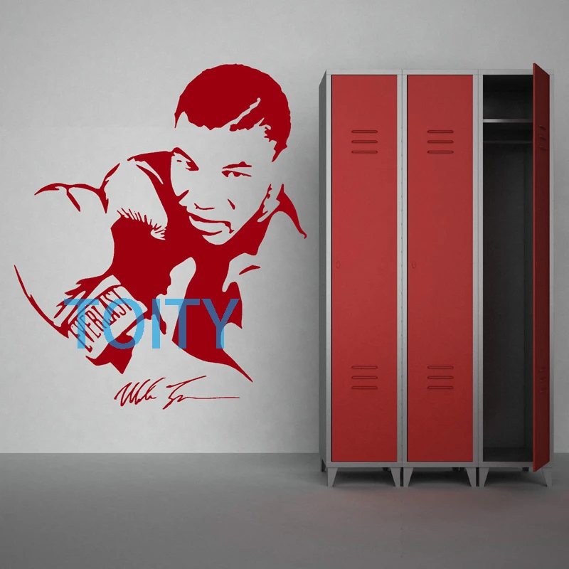 Железный MIKE TYSON боксер виниловая настенная художественная Наклейка для комнаты