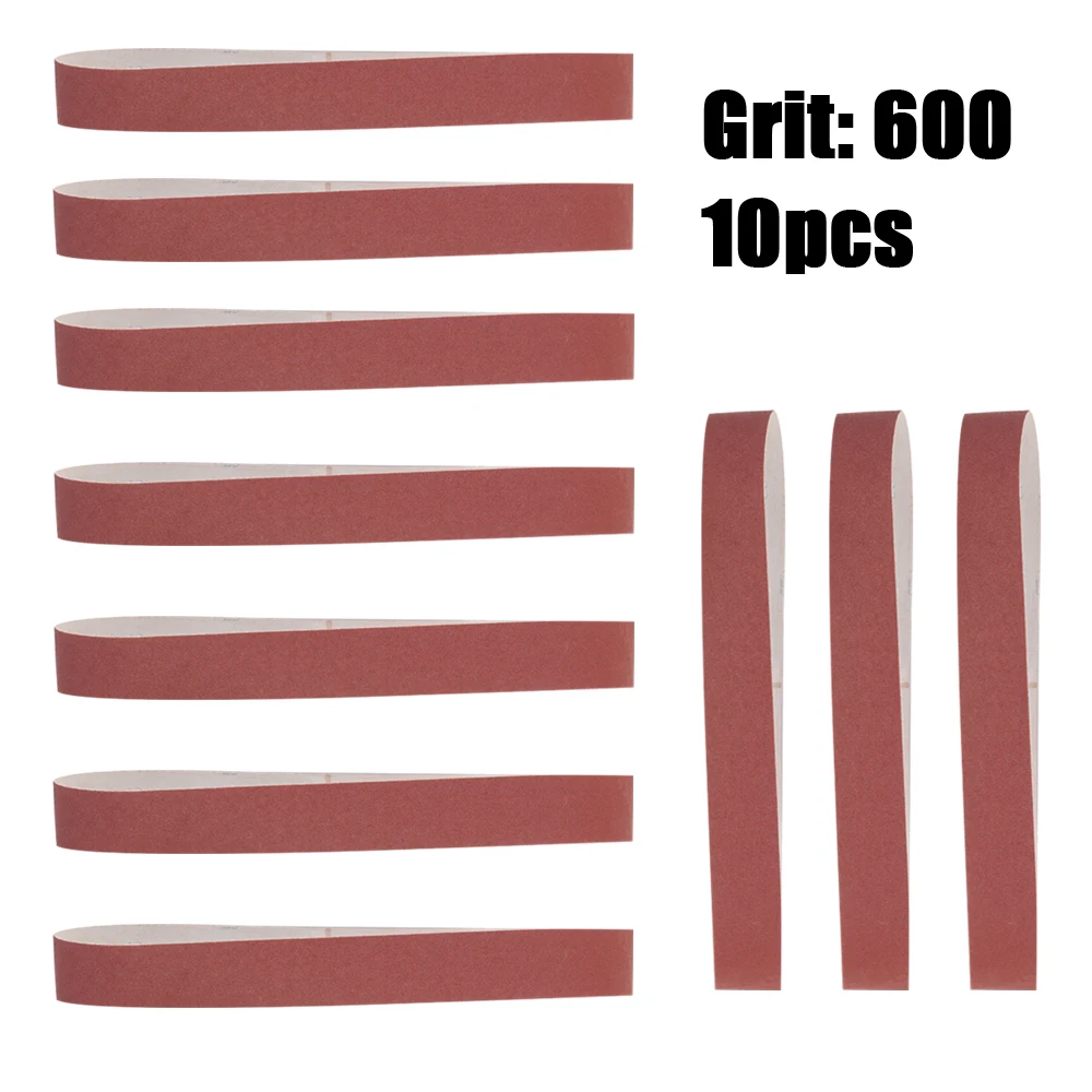 

10pcs Fine Quality 740*40mm Sanding Belts 60-600 Grit Grinding and Polishing Replacement for Angle Grinder