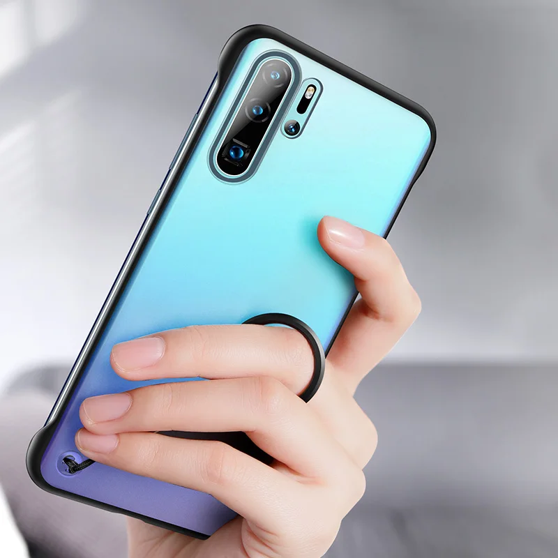 Матовый безрамный чехол для Huawei P20 P30 Pro Mate 20 lite Прозрачный телефона из ПК Honor 10i 20i