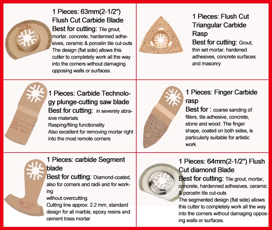 249 шт. осциллирующее многофункциональное лезвие для пилы аксессуары