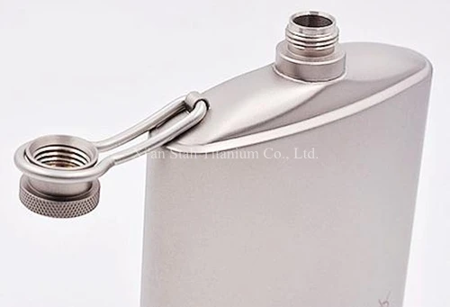 Фляга из чистого титана для повседневного использования 200 мл 220 мл 260 мл матовая отделка антикоррозийный светильник без изменения вкуса - Цвет: 260ml