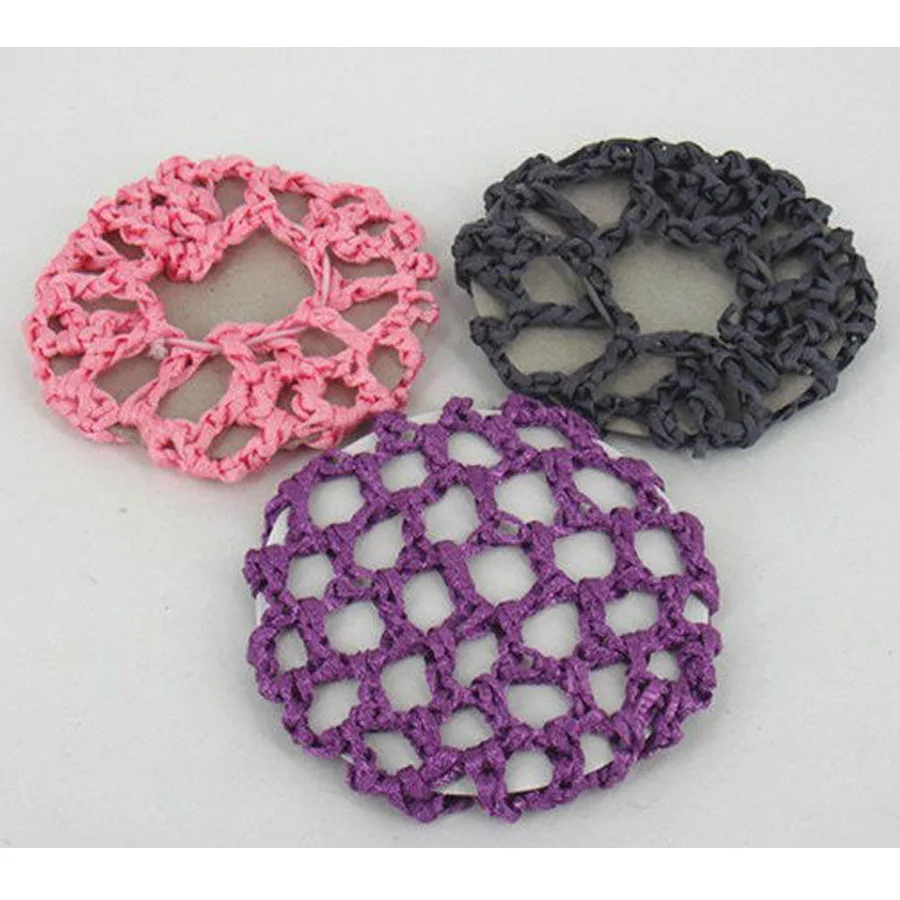 60 шт./лот Best продажи Упругие Вязание волос Snood Бун Обложка Hairnet Балетные Костюмы Танец катание сетки Бун Обложка