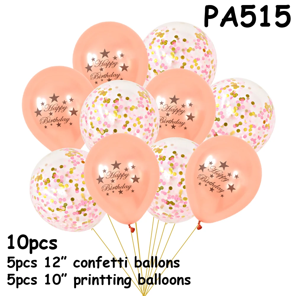 PA515 balloons happy birthday letters Confetti Balloons Party Decorations Kids balloons with inscriptions inflatable Birthday Ball - Цвет: PA515