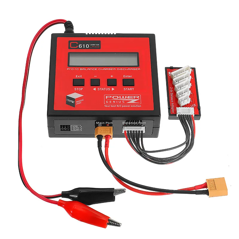 Зарядное устройство PG C610 120 Вт 10 А Lipo 4 35 40 в для перезаряжаемой радиоуправляемой