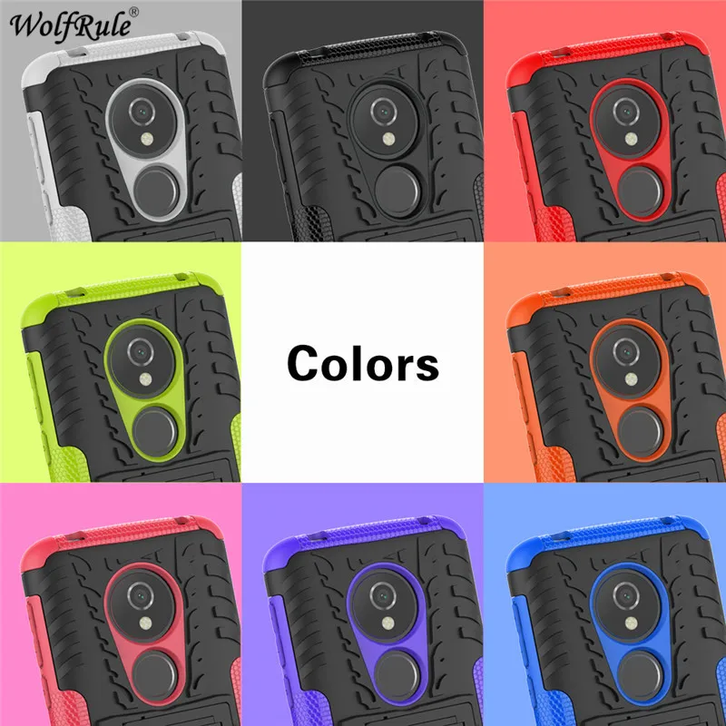 WolfRule For Cover Motorola Moto E5 Case TPU &amp PC Holder Armor Bumper Housings Phone 5.7'' |