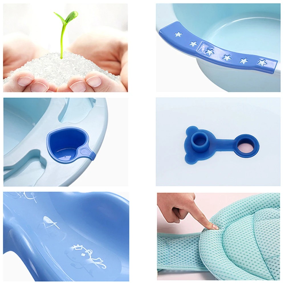 

Baby Shower Bath Accessories Newborn Baby Bath Tubs Seat Infant Bath Rings Net Kids Shower Bathtub Safety Security Support Tools