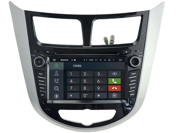 Android 8 0 ips экран авто стерео для HYUNDAI Verna/Accent/Solaris 2011 2012 автомобильный dvd плеер gps