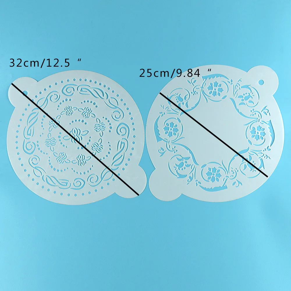 2 шт. DIY трафарет для торта распылительная форма декорирование принт сахарное