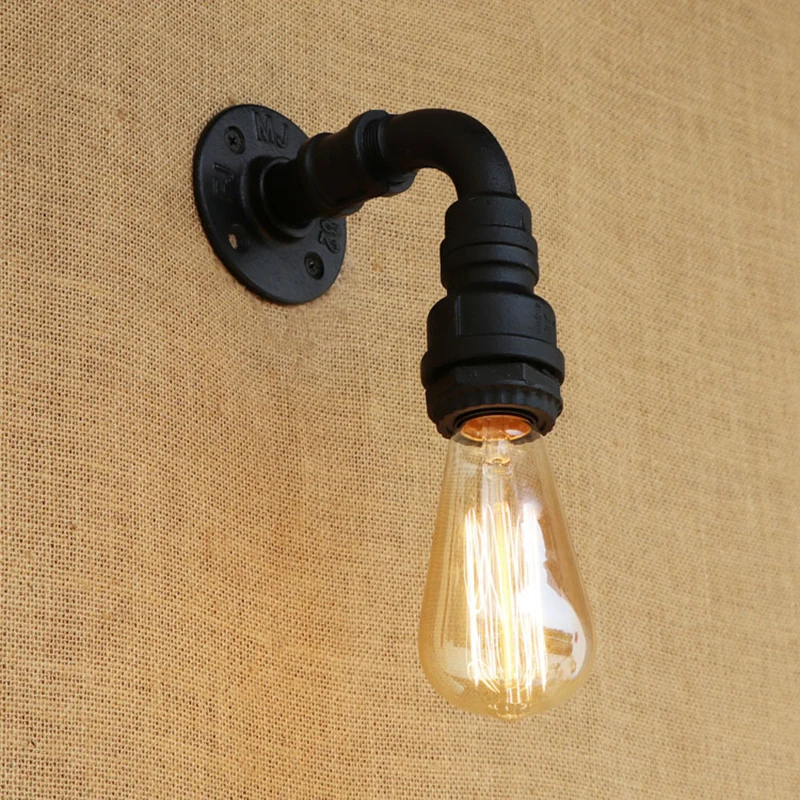 Винтажная водопроводная настенная лампа E27 в стиле лофт 4 цвета 220 В | Лампы и