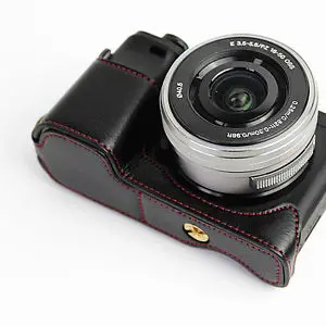 Новая Черная/коричневая/темно коричневая модная сумка для камеры из натуральной