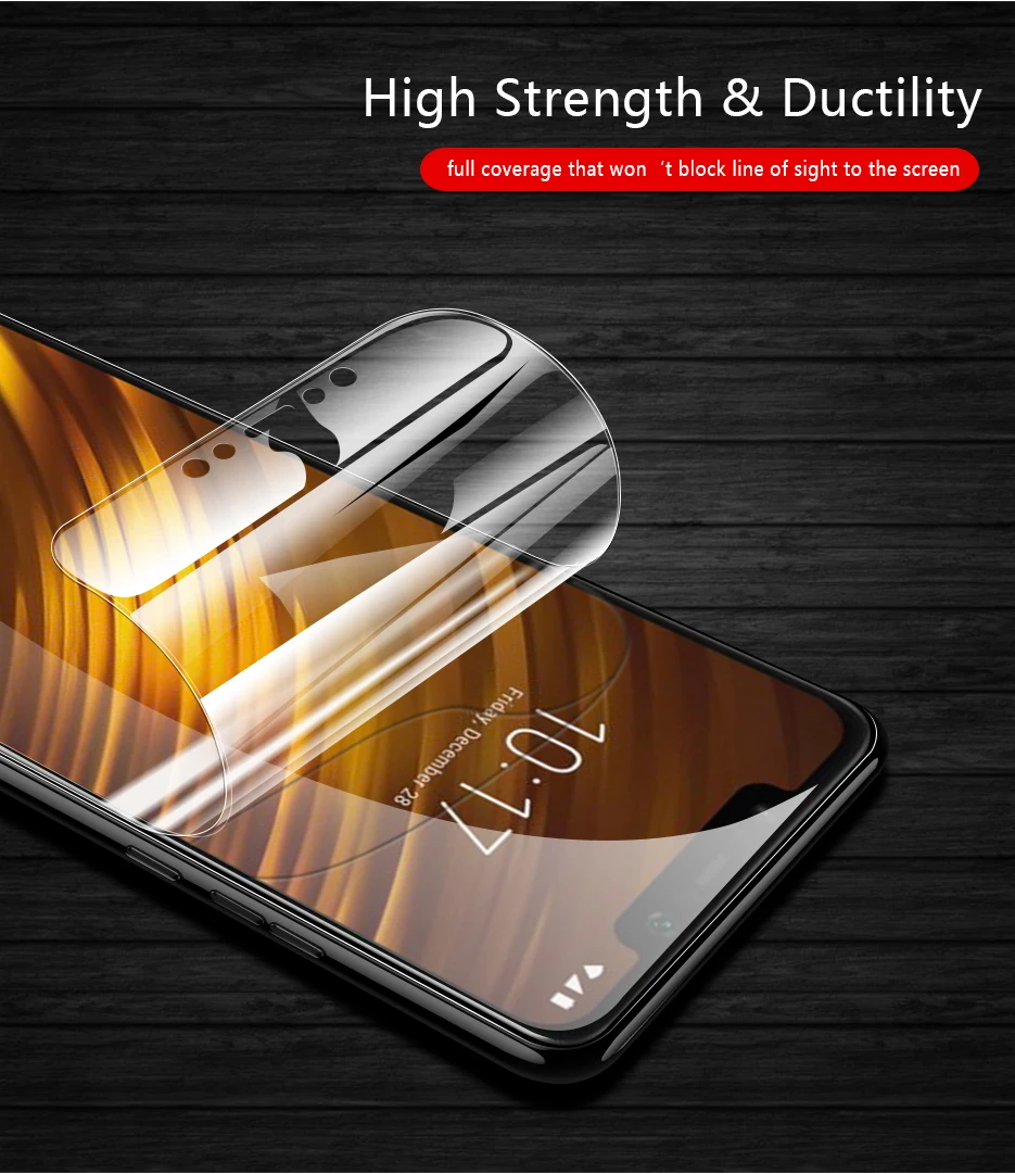 CHYI 3D изогнутая пленка для Pocophone F1 защита экрана полное покрытие нано Гидрогелевая пленка подходит для Arc экран с инструментами не закаленное стекло