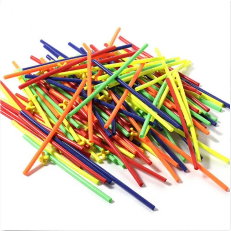 4D сборные строительные блоки игрушки для детей цветные пластиковые соломенные