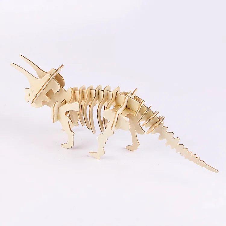 dinosaur 18,5*22,8 см вырезанный лазером по дереву стерео моделирование головоломки фигурка льва малыша животных головоломки - Цвет: dinosaur