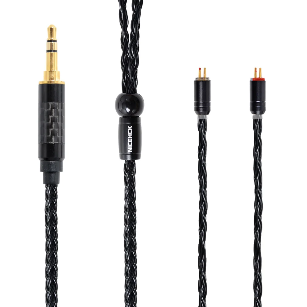 3.5mm plug with 2Pin NICEHCK 16 Core посеребренный кабель 3,5/2,5/4,4 мм разъем MMCX/2Pin кабель для TFZ KZAS10/ZS10 CCAC16/C10 NICEHCK NX7/M6/EBX/F3 - Цвет: 3.5mm plug with 2Pin