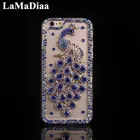 Роскошный блестящий чехол со стразами и цепочкой в виде павлина для телефона Samsung A3, A5, A7 2017, A9, A8, A6 PLUS, A50, A70, A80, A51, A71, мягкий чехол