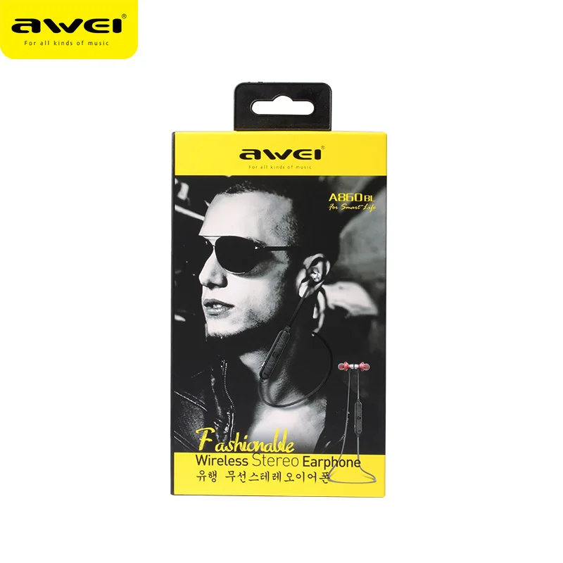 Оригинал Awei A860BL Bluetooth Спортивные Наушники Беспроводные Стерео Музыки Гарнитура