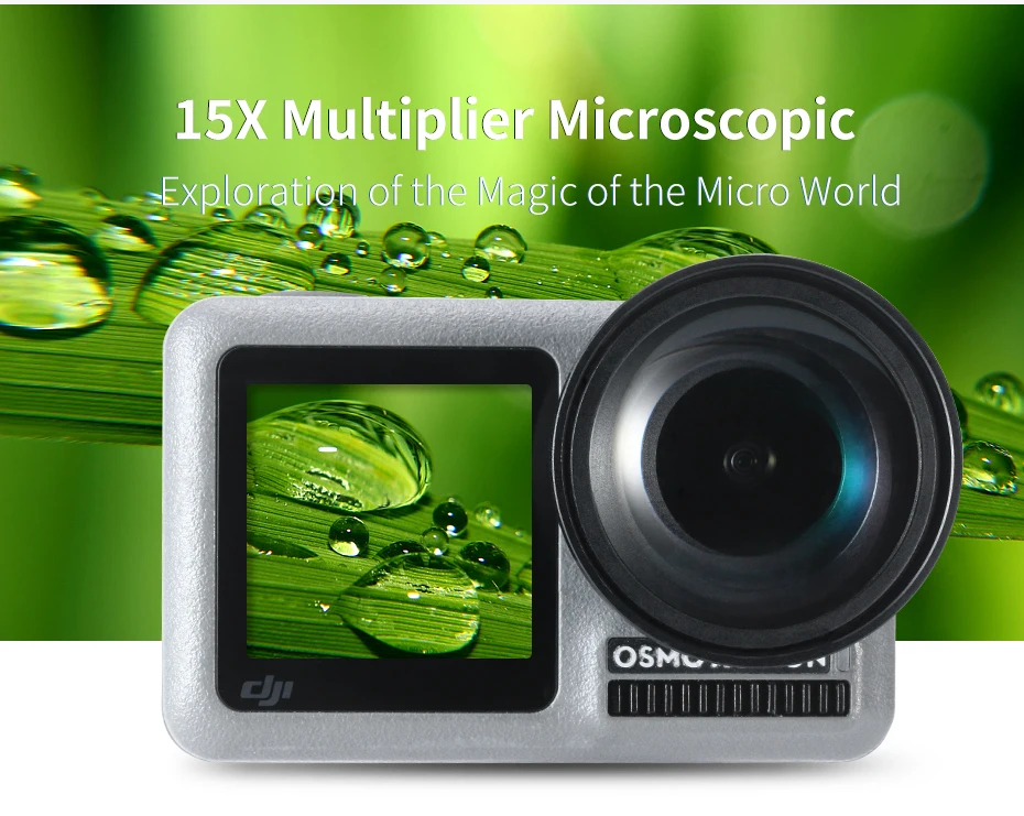 Ulanzi OA-5 15X макрообъектив камеры для Dji Osmo Action HD 4 к Оптическое стекло внешнее Osmo Action Macro Lens Action аксессуары