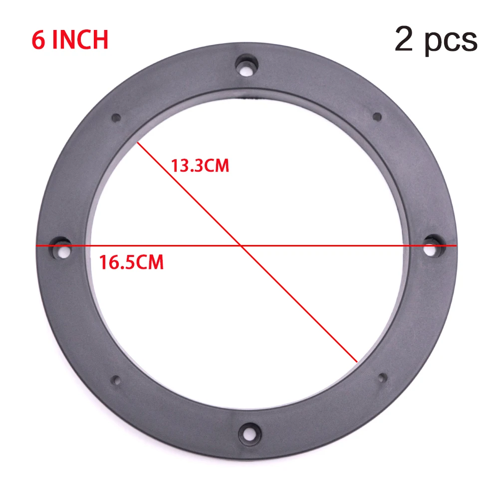 6 inch 1pair Универсальный 2 шт 6*9 4 5 6,5 дюймов Универсальный автомобильный стерео динамик разделитель пластиковый коврик кольца аудио кронштейн держатель адаптер для автомобиля грузовика - Название цвета: 6 inch 1pair