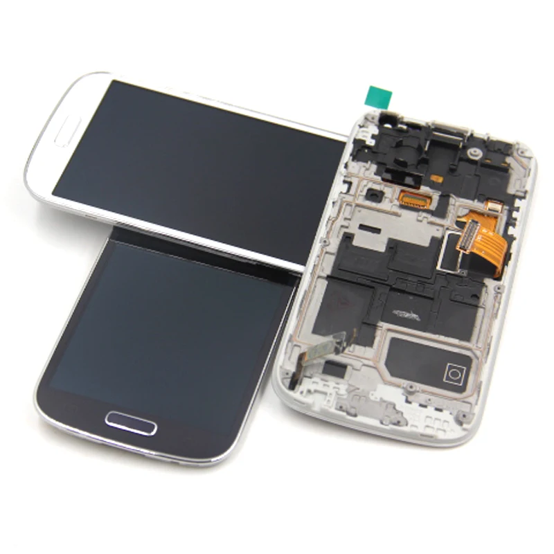 Для samsung Galaxy S4 Mini lcd i9190 i9195 дисплей сенсорный экран дигитайзер с рамкой в сборе