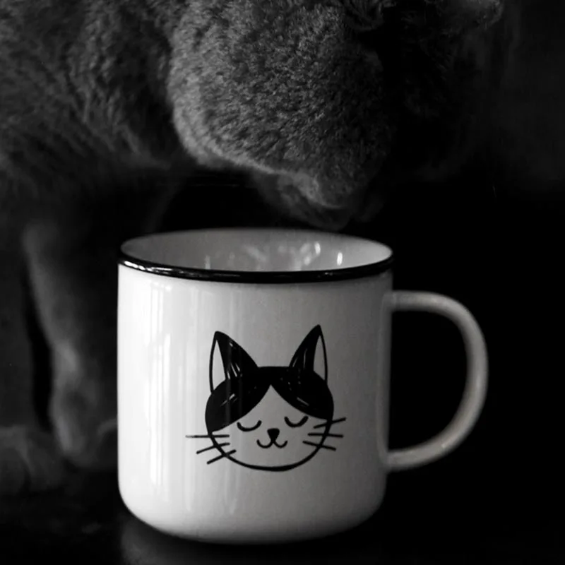 Кружка Керамическая с рисунком кота 385 мл|Кружки| |
