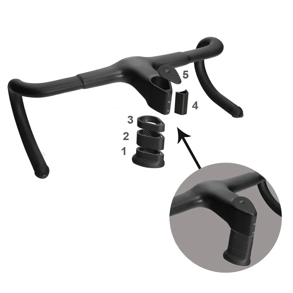 Новый стиль полностью углеродное волокно руль для велосипеда шоссейного