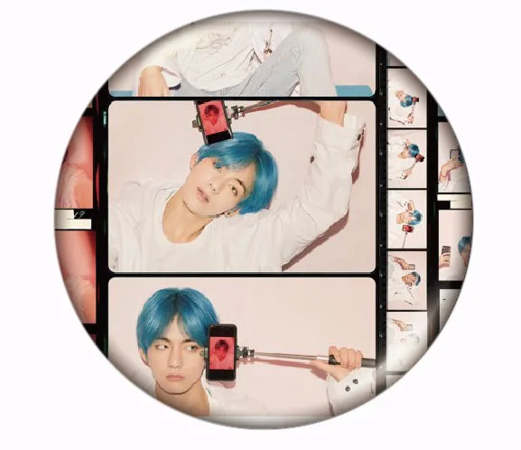 28 Year-End Clearances Kpop Bangtan Boys Pin Album Brooch Badge Accessories For Clothes Hat Backpack Decoration - Окраска металла: 28