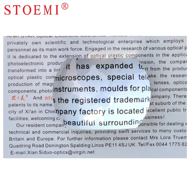 STOEMI 6922 купольная Лупа 4х диаметр 65 мм биплан Paperweight Vision приспособления для чтения