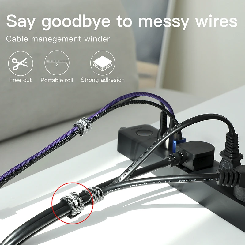 Кабель Baseus organizador USB-кабель для iPhone Lightning/Micro Usb/Tipo c longitud libre Clip | Мобильные телефоны
