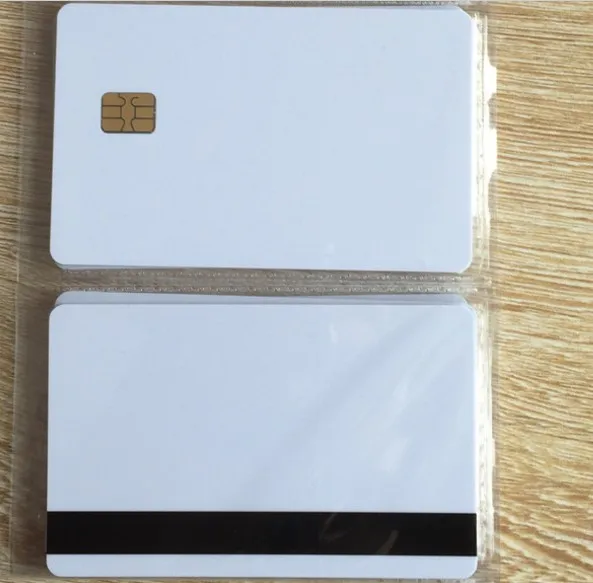 100 шт. 2 в 1 пустой ПВХ ic-карты СКВ 4442 Чип с HiCo магнитные Mag Stripe smart карты