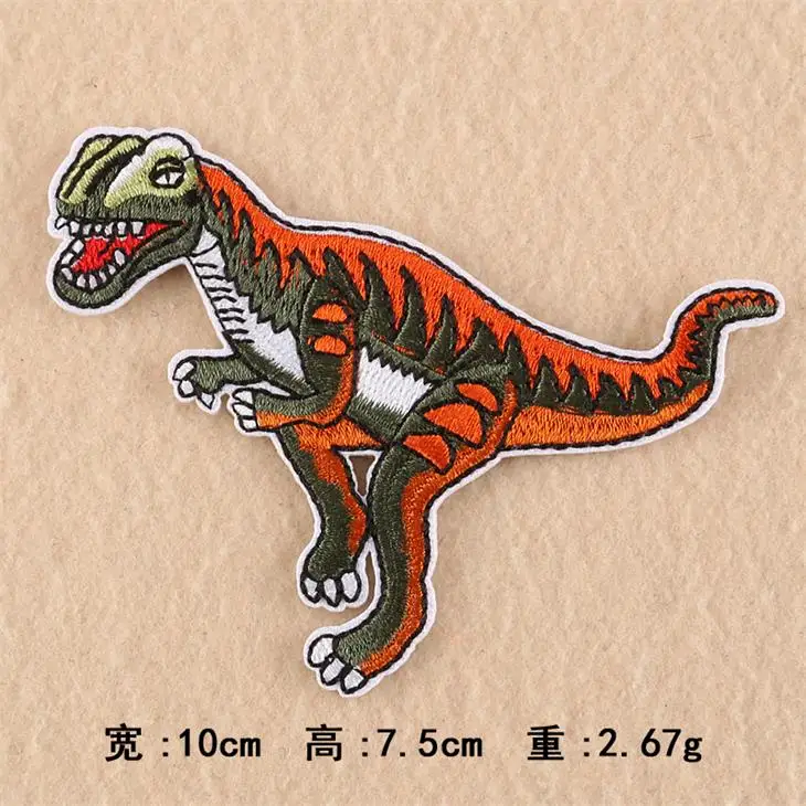 Новое прибытие 10 шт. Dino. животные Вышитые мультфильм патчей Утюг на шляпу мешок обуви аппликация одежды вышивка патч DIY аксессуар