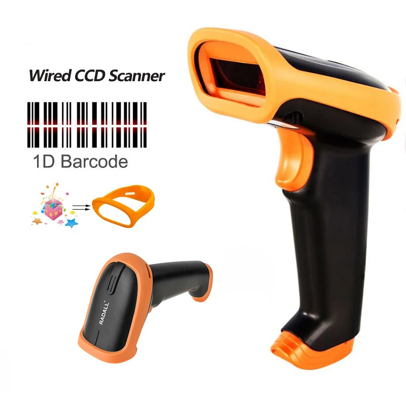 RD S3 портативный CCD сканер штрих кода проводной 1D считыватель USB кабель для