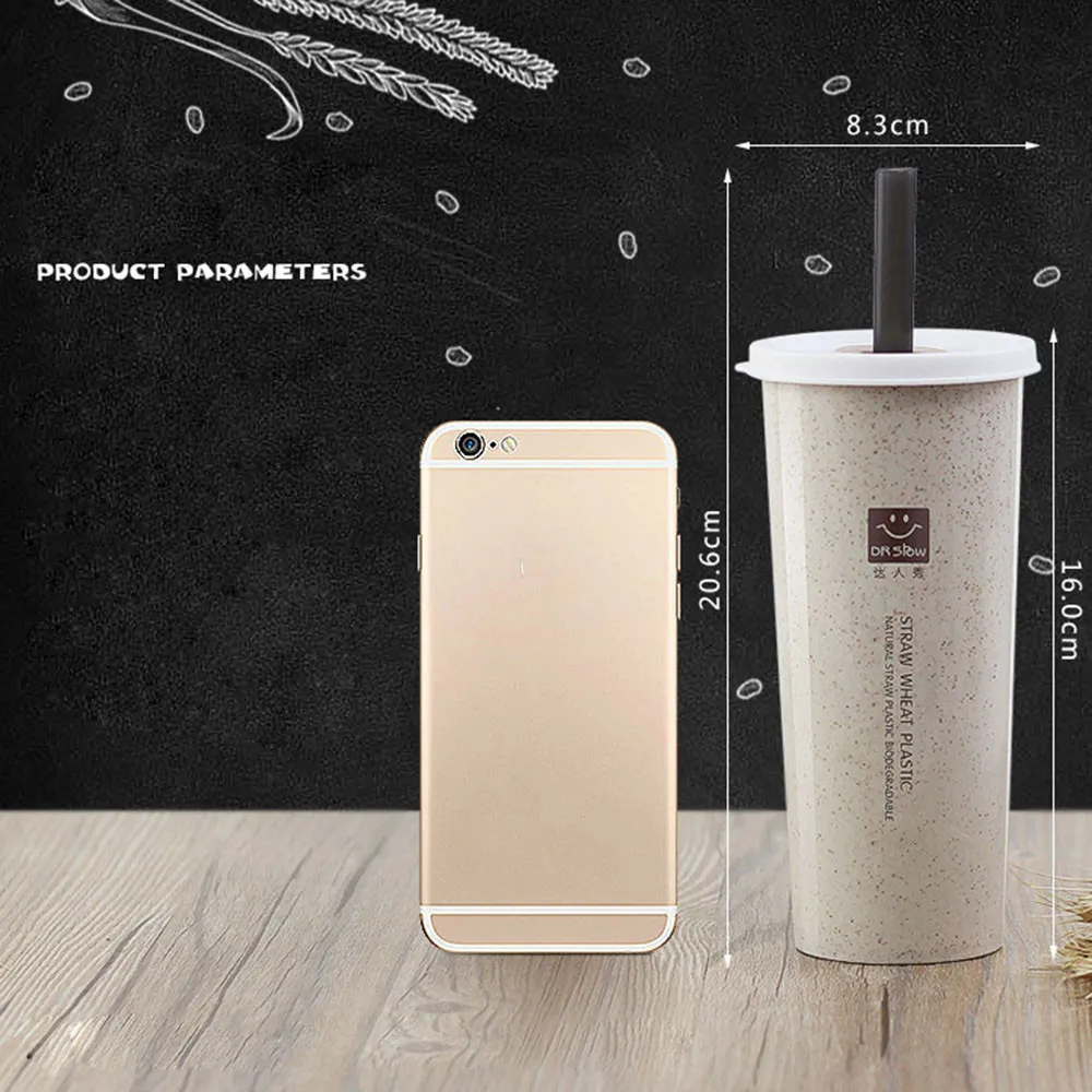 

Travel Office Coffee Tea Student Straws Water Bottle Straw Wheat Tour Hiking Portable gym drink sport bottle botellas de agua