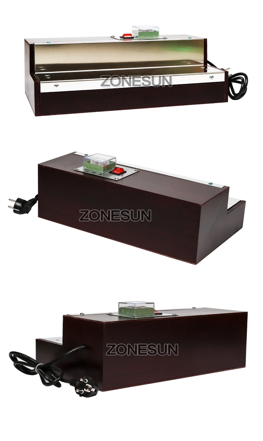 ZONESUN iphone пленка термоусадочная упаковочная машина для духов коробка сигарет Косметика покер коробка блистерная пленка упаковочная машина