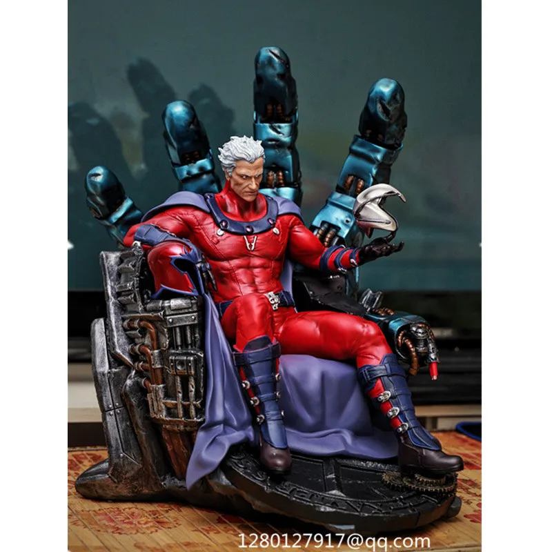 X-men статуя супер злодей Magneto Max eisenhardt полноразмерная портретная резиновая фигурка героя Коллекционная модель игрушки 45 см коробка Q724