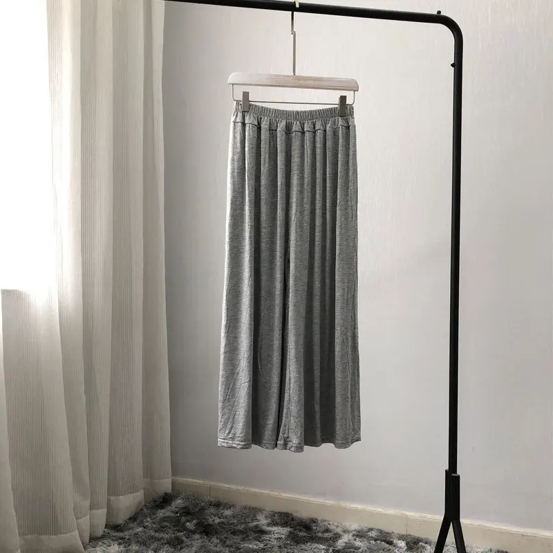 Summer Spring Loose Women Pants Super Cool Modal Wide Leg Comfortable Sport Training Lazy Home Wear For 45-90KG | Женская одежда