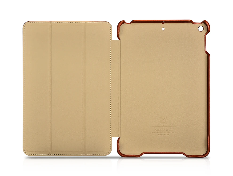 ICARER для iPad Mini чехол винтажный из натуральной кожи флип-Фолио умный чехол для iPad Mini 5 чехол Авто спящий мешок