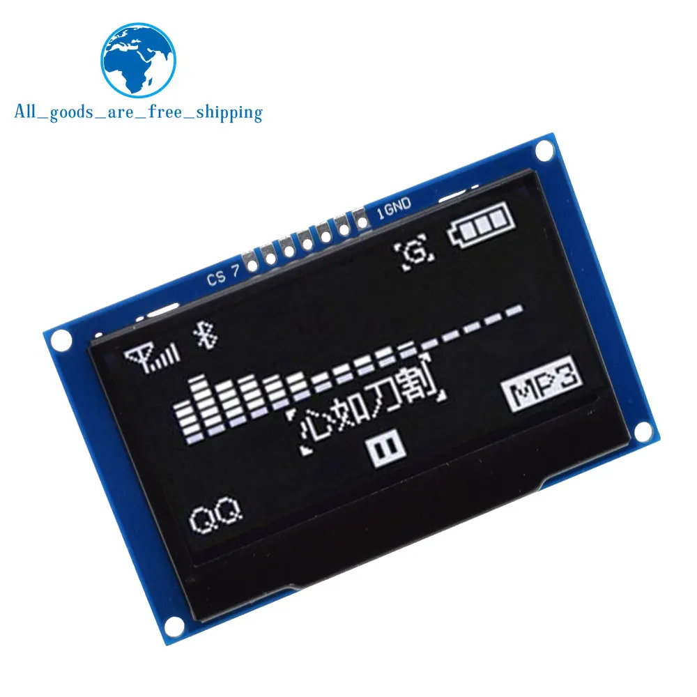 TZT белый 2,4" 2,42 дюймовый ЖК-экран 128x64 oled-дисплей модуль IIC I2C последовательный SPI для C51 SPD0301