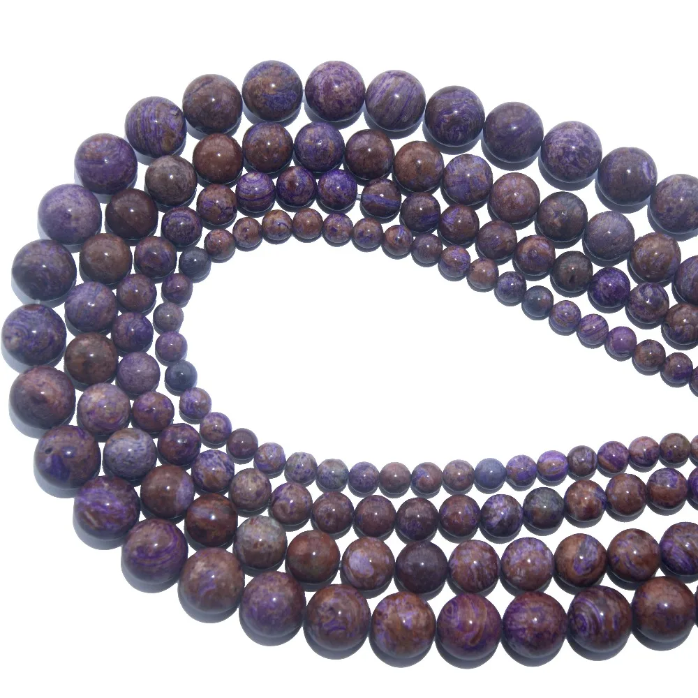 

Natural Stone Purple Crazy Lace Agates Round Beads 6 8 10 12 MM Pick Size For Jewelry Making DIY Bracelet Necklace Material