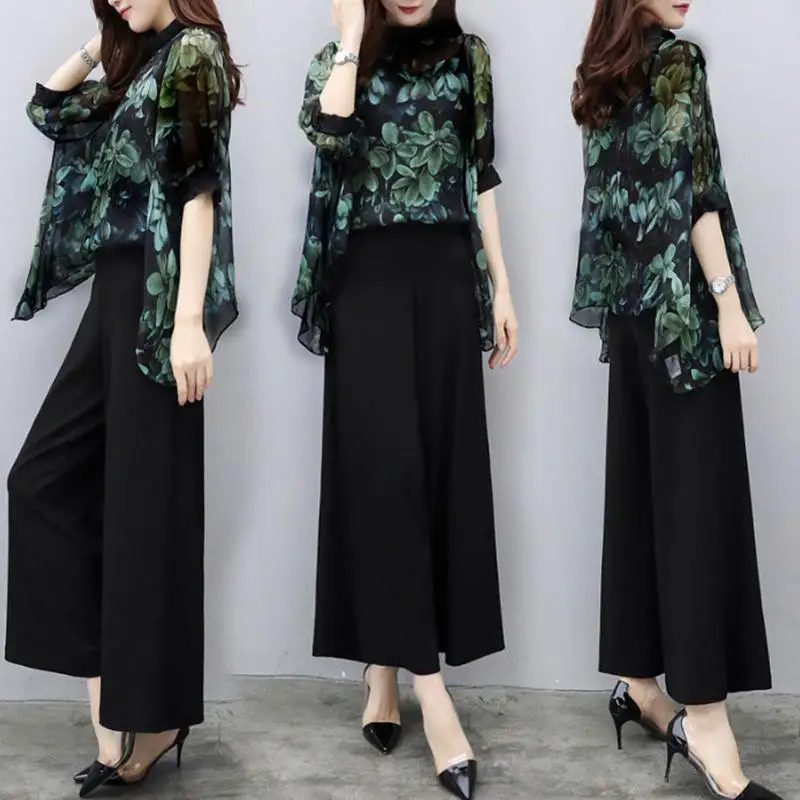 Yfashion Винтаж модные женские туфли Костюмы набор 2 шт./компл. летние свободные