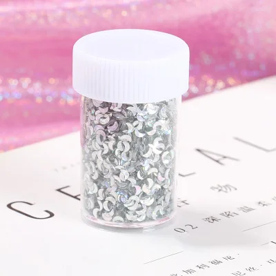 Silver Moon Счастливые обезьяны красочные DIY блеск клейкие Аксессуары игрушка любовь в форме Луны поставки слаймов Подарочная игрушка для детей и взрослых - Цвет: Silver Moon