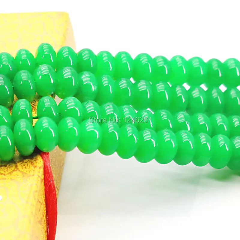 5x8мм аксессуары Авантюрин-зеленые свободные бусы из халцедона Abacus натуральный