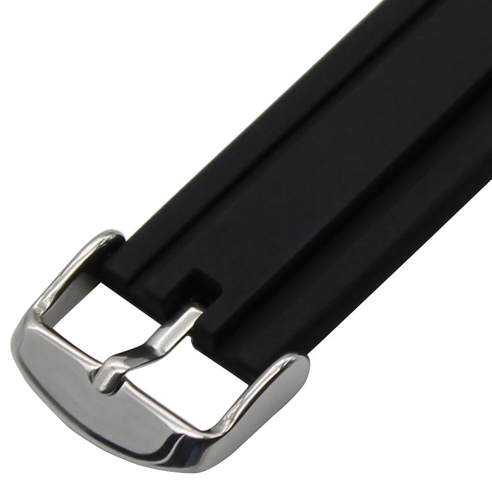 Ремешок силиконовый для наручных часов резиновый браслет с пряжкой из