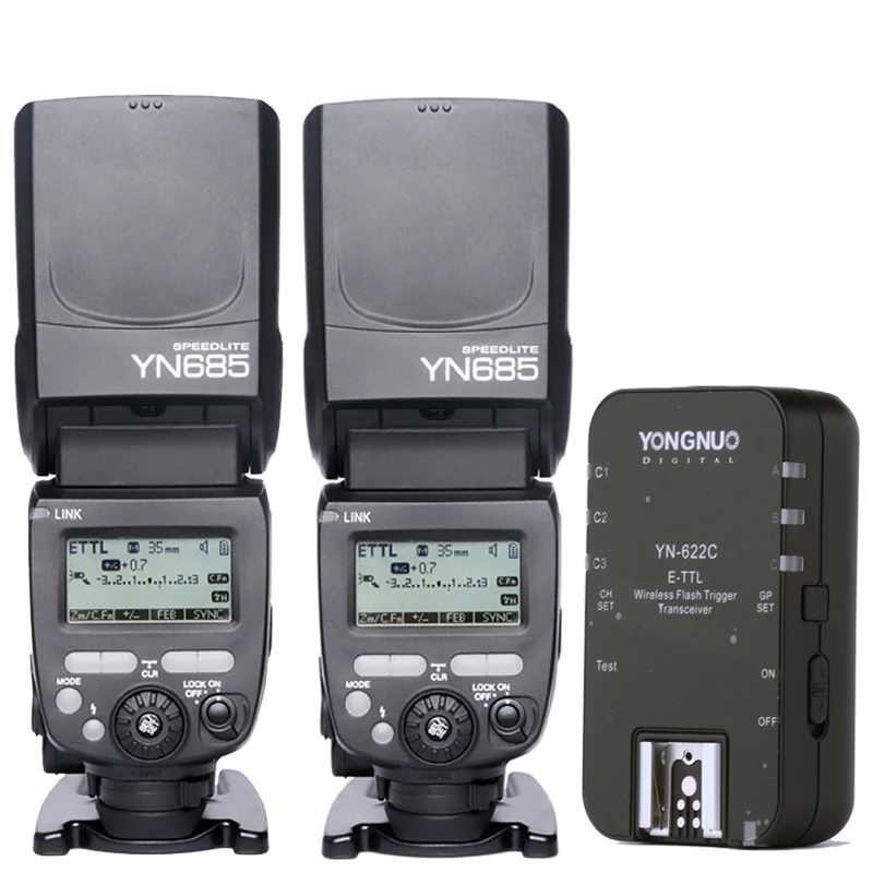 2 ШТ. YN-685 YN685 2.4 ГГц Yongnuo Фотовспышка Беспроводная Вспышка Speedlite Радио Ручной