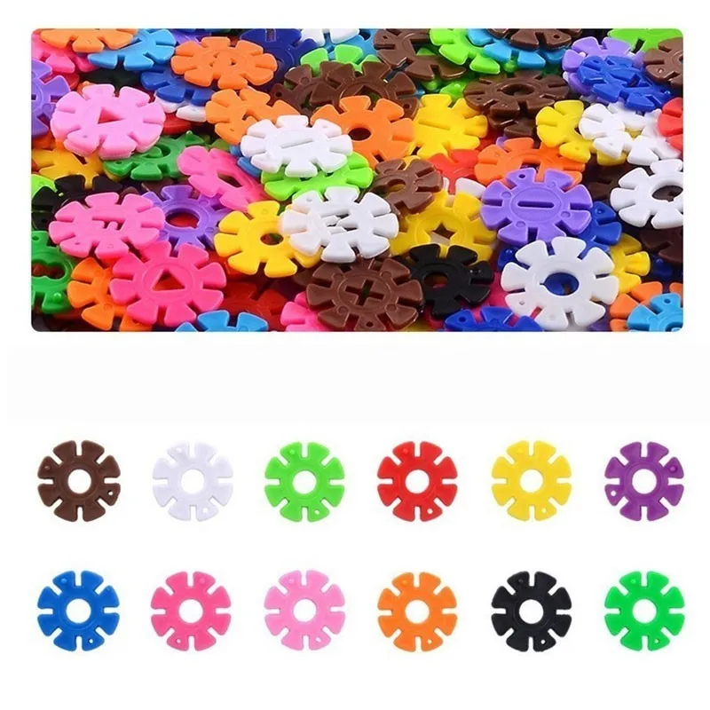 

Snowflake DIY building blocks children's educational toys Fighting insert thick large medium children's toys