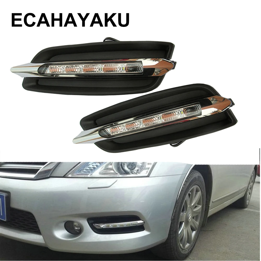 ECAHAYAKU светодиодный дневный ходовой светильник DRL для Nissan Altima Teana 2010 2011 2012