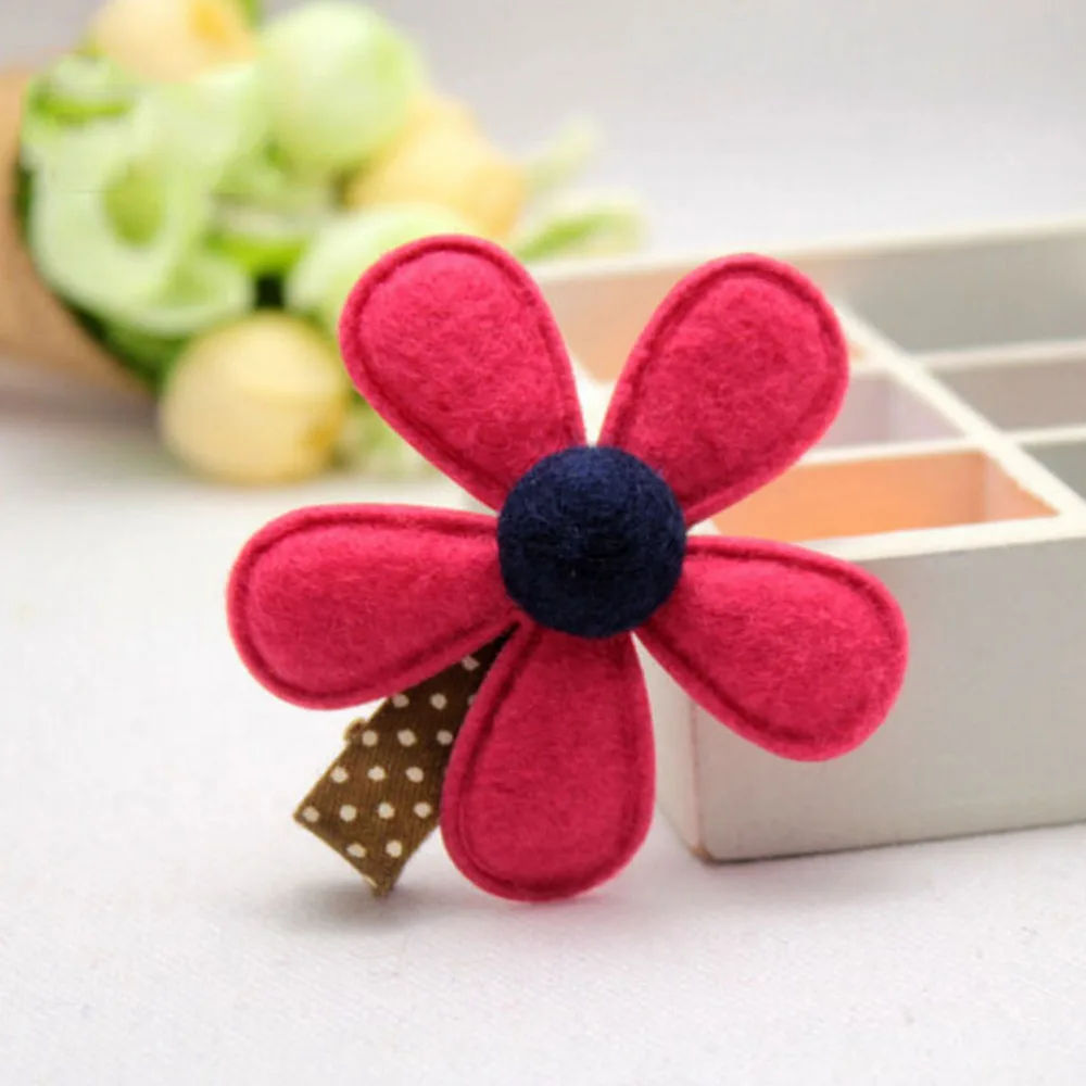 DIY Волосы для куклы аксессуары 5 цветов Заколка Для Девочек Мини цветок из