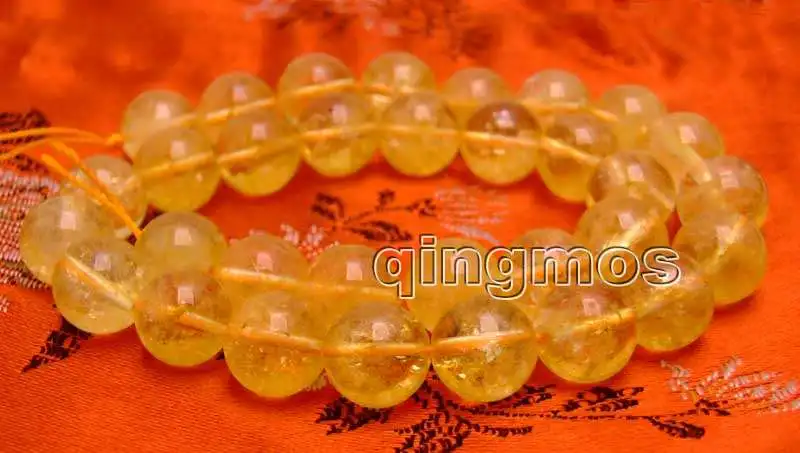 

Big 12mm Round Natural Yellow Crystal Loose Beads Strand 15''-los731 wholesale/retail Free ship