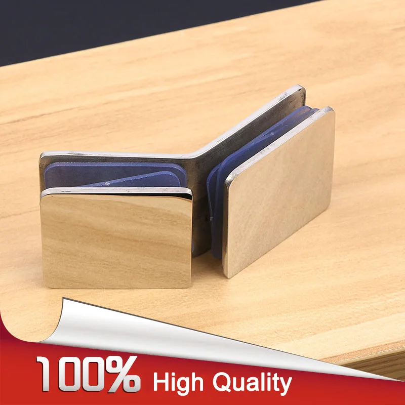 

Brand New 8PCS 304 Stainless Steel Frameless Shower Glass Clamps 135° Glass to Glass Fixed Holder Brackets for 8~12mm